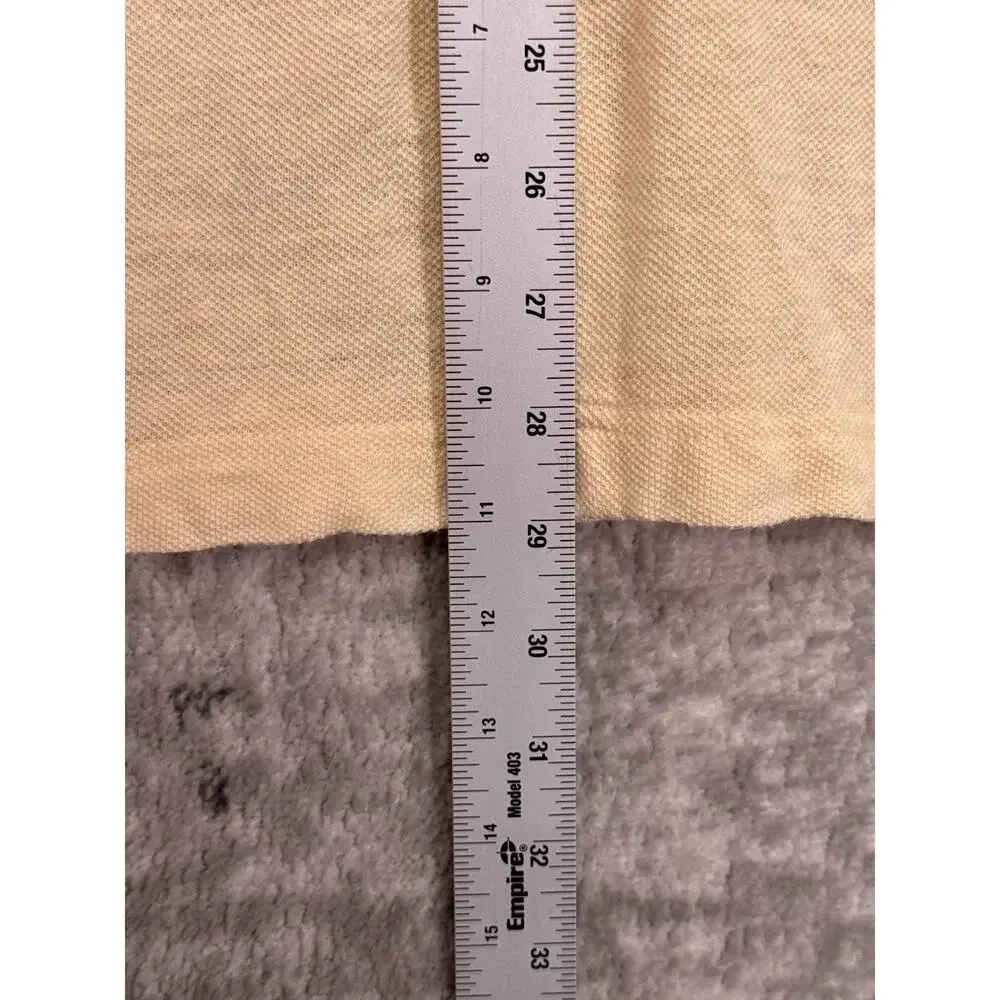 Banana Republic Shirt Large Tall Mens Banana Cream Yellow 100% Linen Knit